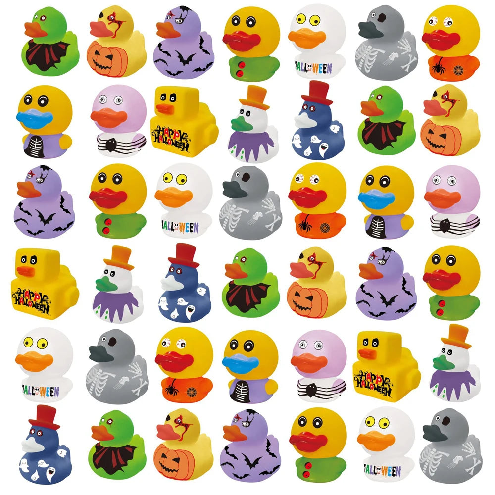 Montessori Toys 10PCS New and Cute Children's Birthday Gifts Baby Bath Items Halloween Rubber Duck Pools Water Fun Hobbies