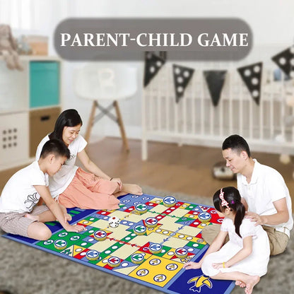 Foldable Flying Chess Crawling Mat Kids Carpet Portable Board Game Camping Travel Game Set Parent-child Game Flying Chess Rug