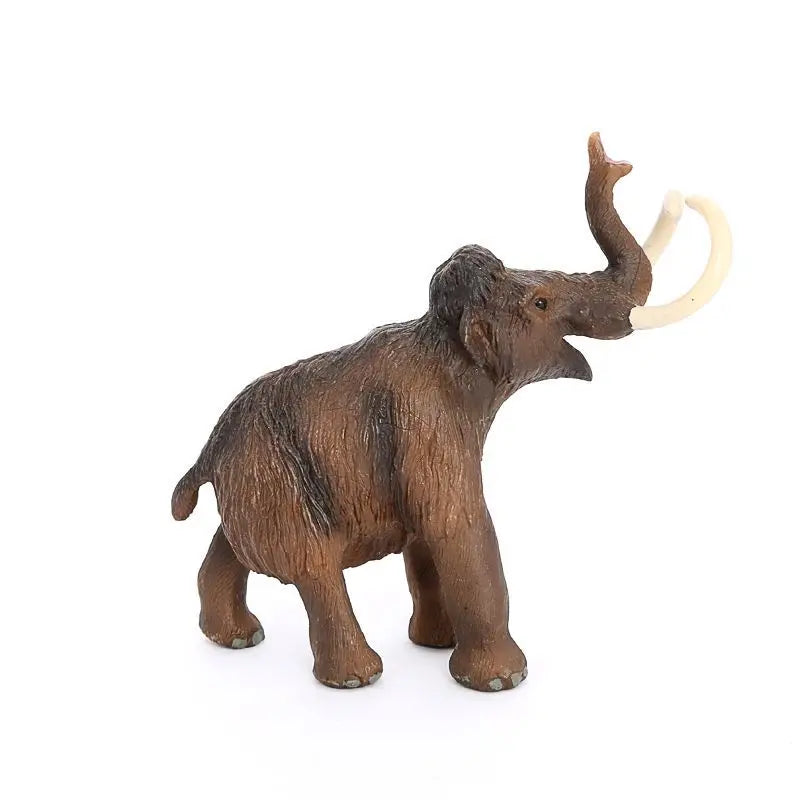 Ensemble de simulation de faune sauvage, éléphant à poils longs, modèle de mammouth, jouets préhistoriques en bioplastique pour enfants