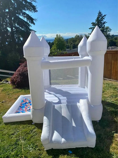 Commercial Grade PVC/Oxford Inflatable Bubble House White Bounce House with Slide for Party/Event/Wedding for sale