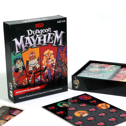 Dungeon Mayhem Dungeons Dragons Jeu de cartes 2 à 4 joueurs 120 cartes Jeu de société Jeu de société pour amis et famille