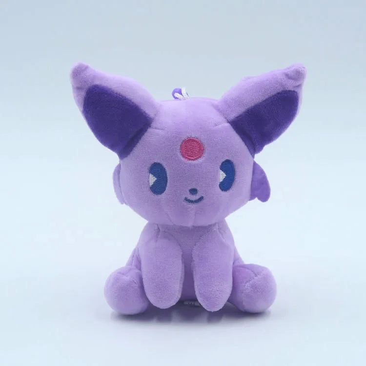 Lot de 10 porte-clés en peluche Pokémon Eevee, figurines d'anime, Umbreon, Sylveon, Vaporeon, Mentali, doux, en peluche, cadeaux de Noël