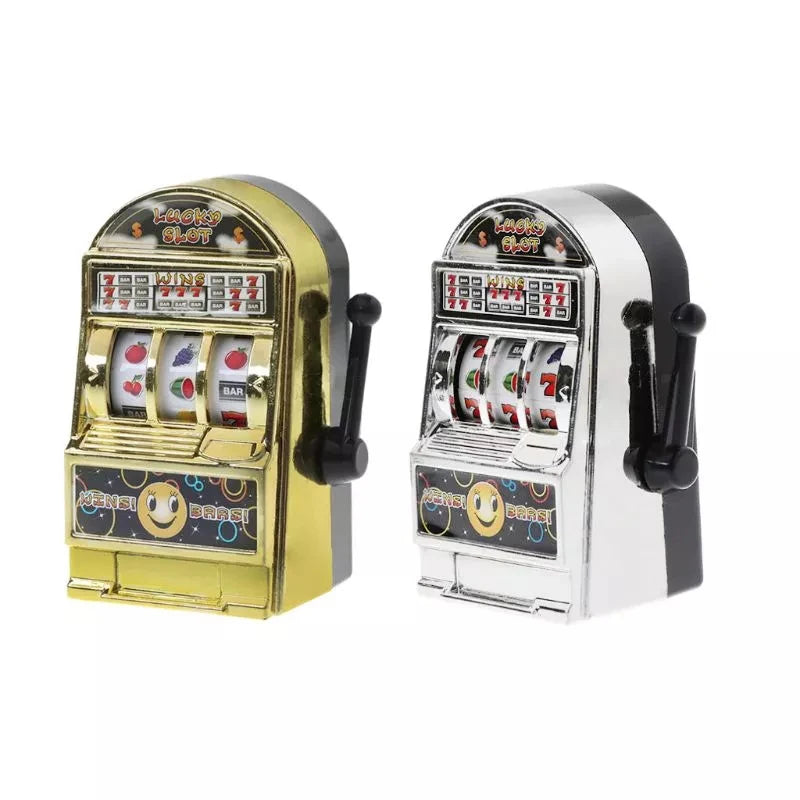 1 pièce Casino Lucky Jackpot pour cadeau d'anniversaire amusant Machine à sous aux fruits pour enfants Mini jouet Gags amusants Blagues pratiques Jouet de fête