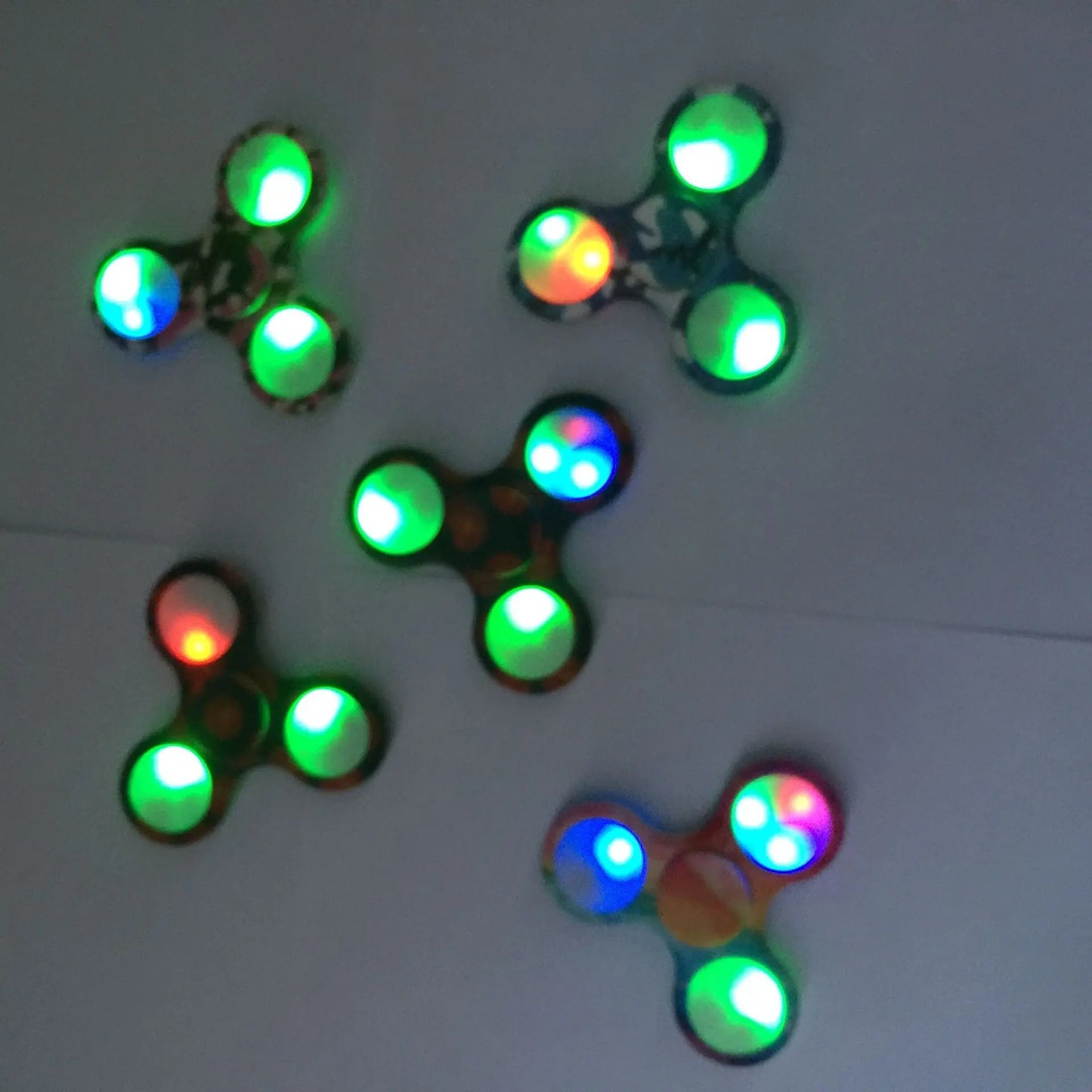 ABS Luminous LED light Fidget Spinner Hand Top Spinners Glow in Dark EDC Stress Relief Toys Kinetic Gyroscope for Children