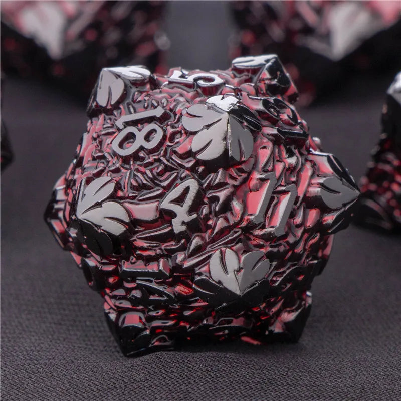 Ensemble de dés en métal KERWELLSI DND, dés polyédriques pour donjons et dragons D&amp;D RPG, jeu de rôle fait à la main D20 D12 D10 D8 D6 D4