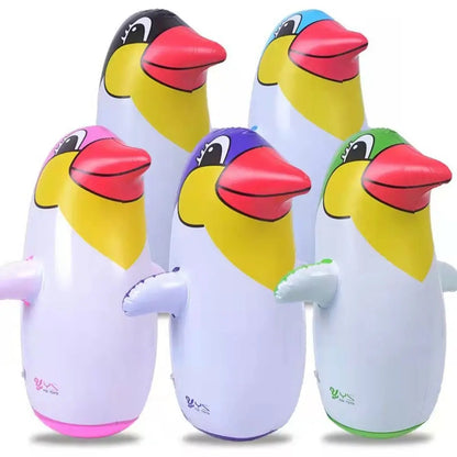 Bolsa de arena con forma de pingüino de dibujos animados para niños, regalo de cumpleaños para fiestas infantiles, 36/45 cm, juguetes inflables para niños, juguetes de boxeo para el hogar