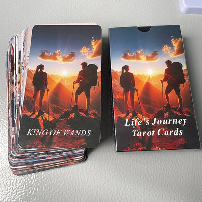 Jeu de Tarot anglais Journey of Life 12x7cm Cartes de divination Belles prophéties Oracle 78 cartes