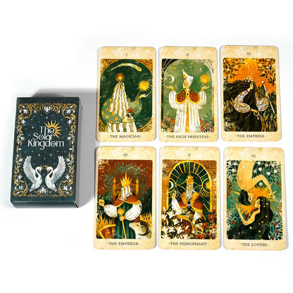 Cartas de adivinación de la visión cósmica del viaje mágico del Tarot del Reino Solar de Kazajistán Creador exclusivo de Tarot independiente