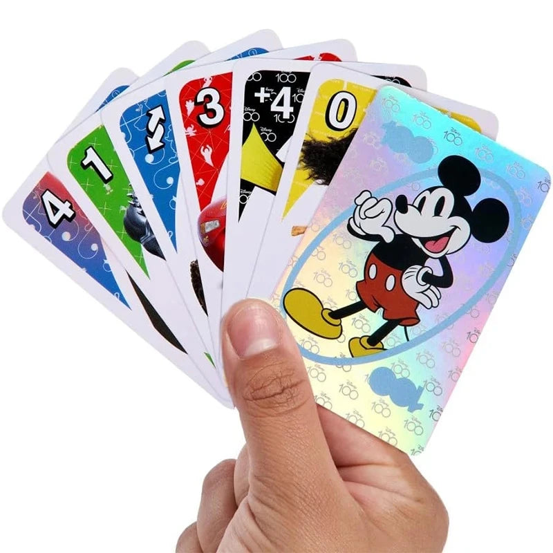 Jeux Mattel UNO Disney 100! Jeu de cartes multijoueur Jeu de cartes UNO Jeux de société en famille Jouets Jouets pour enfants Cartes à jouer