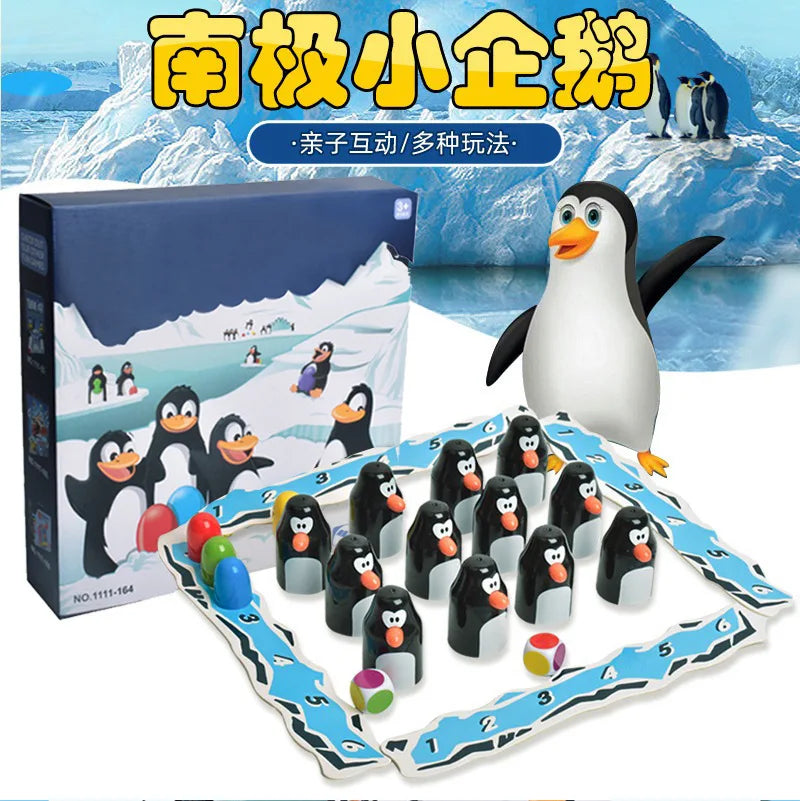 Juego de mesa de pingüino multijugador para niños, rompecabezas de memoria, ajedrez de exploración de madera, juego de mesa para padres e hijos para fiestas de 2 a 6 jugadores