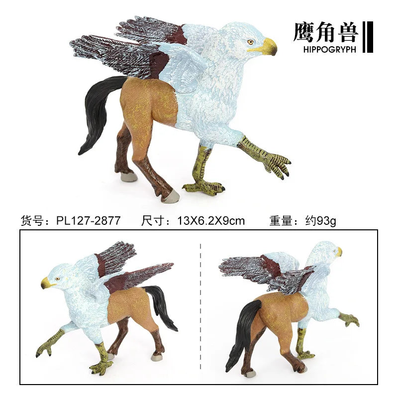 Jouet modèle solide d'animal mythologique simulé, bête mythique occidentale, corne d'aigle, aigle volant, ornement cadeau pour enfants