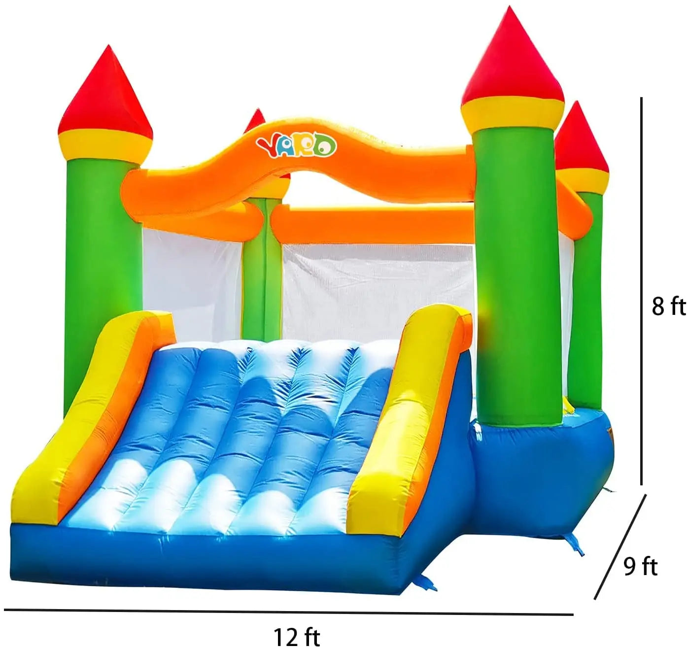 Castillo inflable para saltar con tobogán para exteriores, patio trasero, interior, 3,6 x 2,7 x 2,4 m, castillo inflable para niños