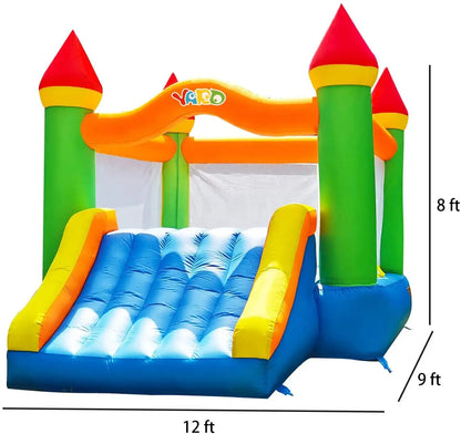 Castillo inflable para saltar con tobogán para exteriores, patio trasero, interior, 3,6 x 2,7 x 2,4 m, castillo inflable para niños