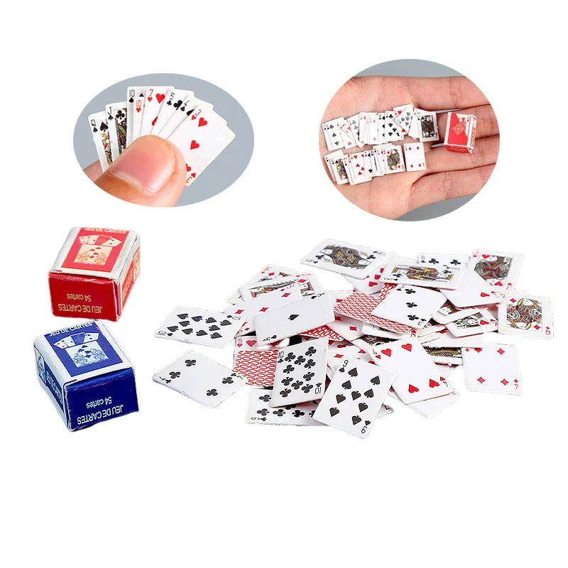 Jeux de mini poker, poker pour pouce, cartes de poker de voyage, parodie de petits jouets, accessoires de jeu multijoueur de bureau