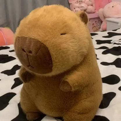 Cute Snotty Capybara Plush Simulation Animals with Stretchable Nasal Mucus Capibara Fluffty Soft Stuffed Plushy Doll Kid Gift