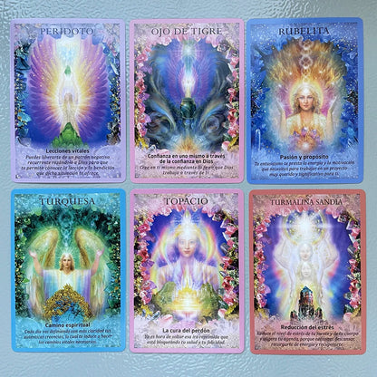 Versión en español Baraja de oráculo Consejos de ángeles Aprender cartas de tarot sólidas Runas Adivinación Adivinación