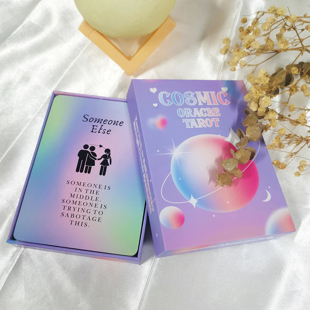 12*8.6cm Dnd Cosmic Oracle Tarot High Quality Beautiful Cards English Deck Prophet in Box Friends Affirmation