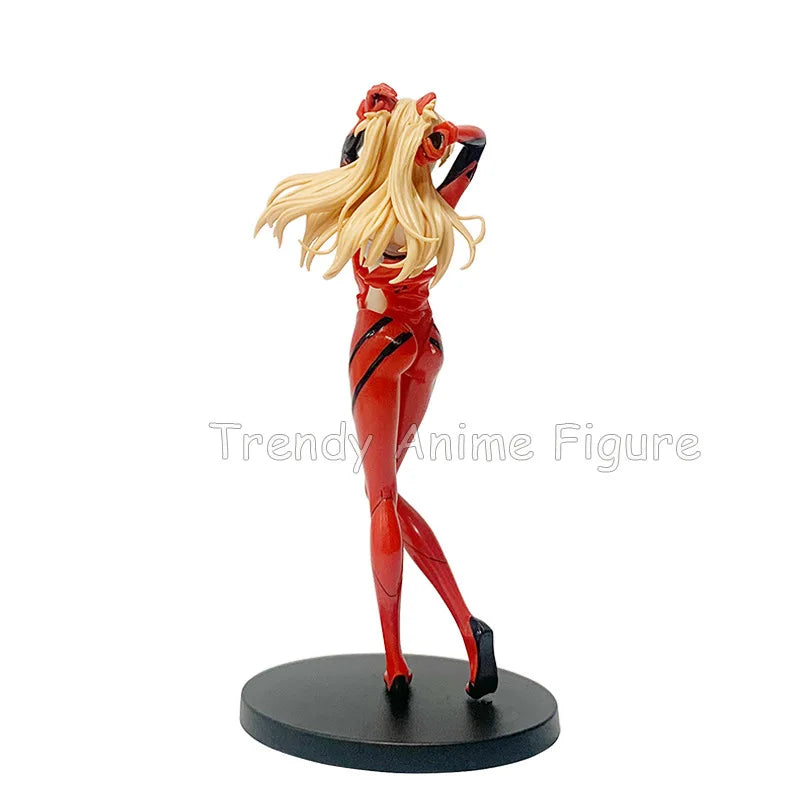 Figura de acción de 22 cm de NEON GENESIS EVANGELION, Eva Ayanami, Rei Asuka, juguetes de PVC, colección de anime, modelo de adornos de escritorio, regalos para niños