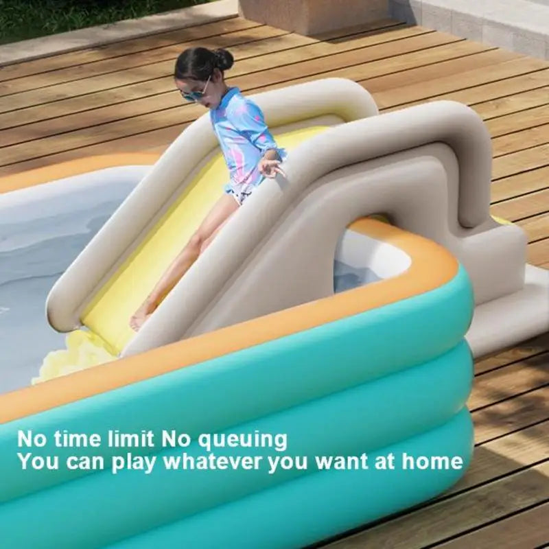 Toboggan aquatique gonflable pour enfants, jouet de natation, amusant, extérieur, anti-basculement, pour piscines creusées ou hors sol