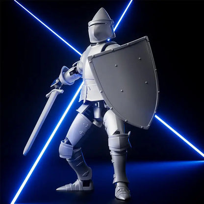 Figures Toys Movable Robot Multi-Jointed Dummys 3D Printed Medieval Knight Action Figure Model Doll Shapeshift Robot