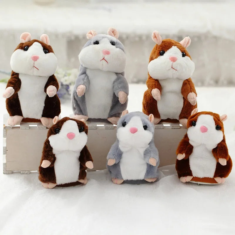 15cm drôle parlant hamster en peluche jouets mignon son marche parlant enregistrement répétition souris animal de compagnie poupée en peluche jouet éducatif animal