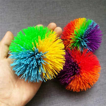 1Pc 6cm 9cm Coloré En Caoutchouc Fil Balle Jouets pour Enfants Anti-Stress Extensible Balle Enfants Nouveauté Jouets Drôle En Caoutchouc Jouet Balle