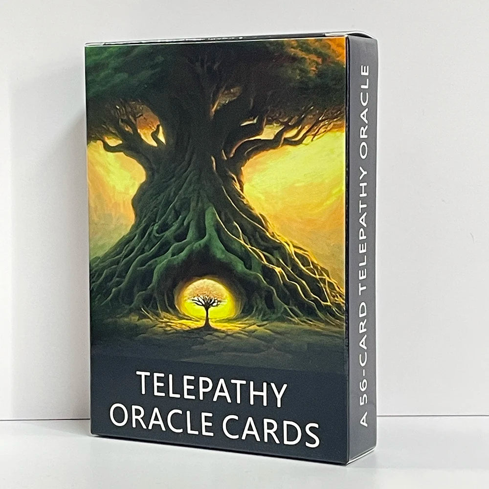 Oráculo de telepatía, cartas de claridad, profecía, adivinación, versión en inglés, baraja de tarot con significado, palabras clave, 56 cartas del tarot