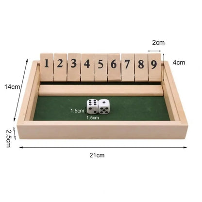 Juego de mesa de madera con solapas y dados para matemáticas de 2 a 4 jugadores, capacidad de pensamiento cognitivo, instrucciones para cerrar la caja, de lujo, para adultos y niños