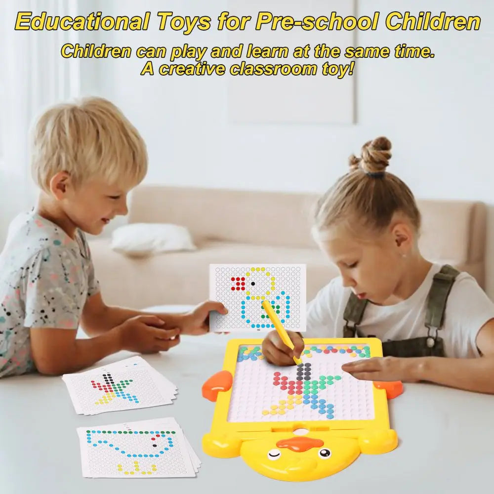 Kids Magnetic Drawing Board Yellow Duck Dinosaur Writing Board Creative Drawing Booklets Pattern Educational Montessori Toy Gift