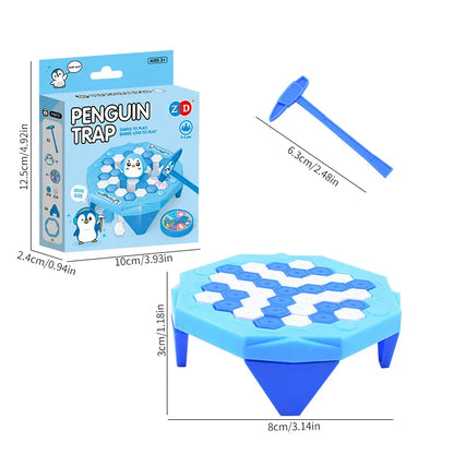 Mini jeu de piège à grenouilles brise-glace Pingouin Jeu de société interactif parent-enfant Jeux de société Cadeaux d'anniversaire pour enfants