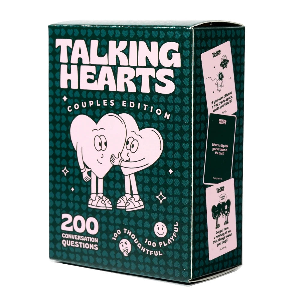 Talking Hearts Conversation Cards Couple Card Game for Date Nights Travel Adventures | Great Valentine's Gift for Couples