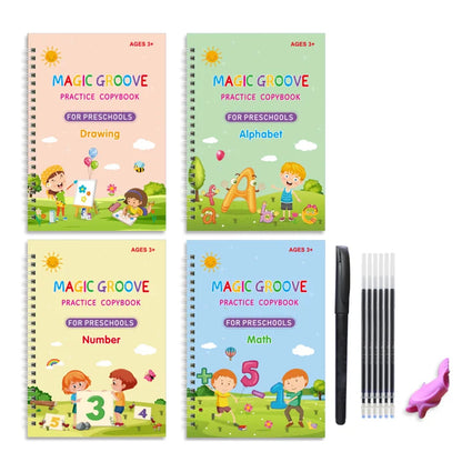 Cahier de dessin magique réutilisable pour enfants, jouets de dessin pour enfants, entraînement au contrôle du stylo Montessori, autocollant d'écriture, jouet éducatif d'apprentissage pour enfants