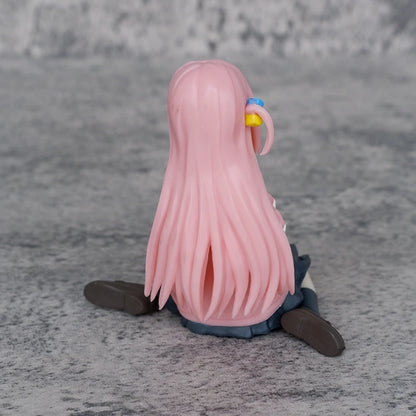 Figura de anime de 8 cm de Bocchi the Rock Hitori Gotoh, figura de acción de chica melancólica sentada Kawaii, modelo de colección de PVC para adultos, juguetes de muñecas