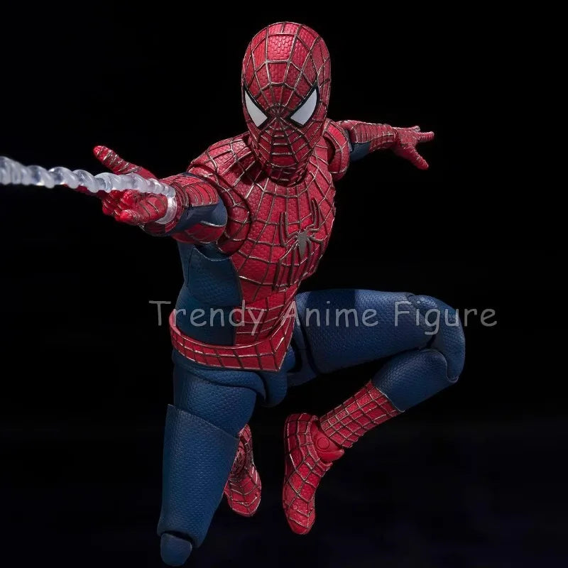 CT Spider-Man Action Figure SHF Tobey Maguire Figurine No Way Home Spiderman The Friendly Neighborhood Figure Movable Model Toys