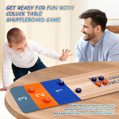 Curling 3 in 1 Board Game Tabletop Shuffleboard Bowling Curling Board Game Mini Tabletop Games Family Sports Game for Adult Kids