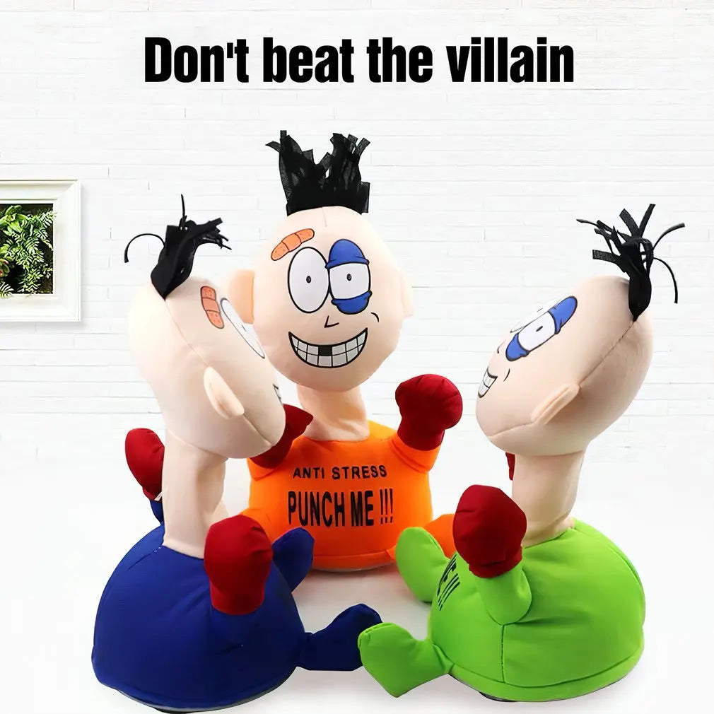 Jouet en peluche Punch Hit Me Villain Creative Vent Decompression Toys Doll Toys pour amis Jouets drôles Enfants ou adultes Cadeau