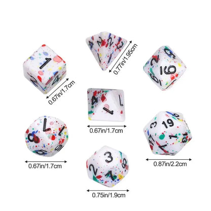 7Pcs/Set for TRPG DND Multi-sided 7-grain Set Dice Board Game Color Bloody Set Dice