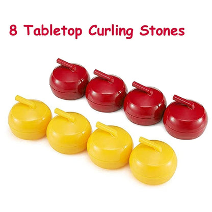 Foldable Mini Curling Table Children Adult Home School Travel Desktop Curling Game Family Parent-child Interactive Board Game