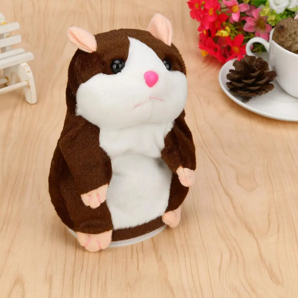 15cm drôle parlant hamster en peluche jouets mignon son marche parlant enregistrement répétition souris animal de compagnie poupée en peluche jouet éducatif animal