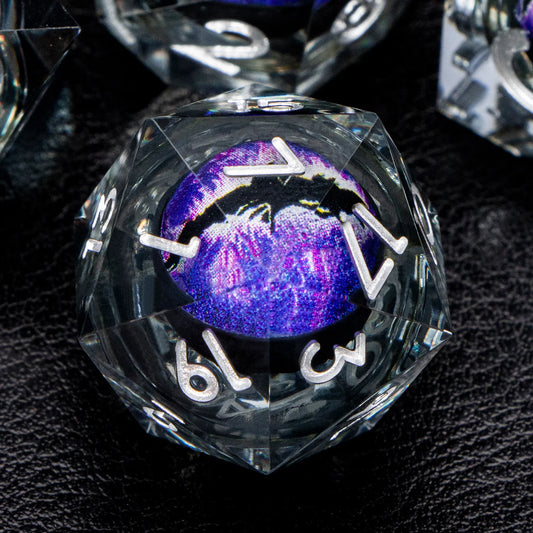 D et D Liquid Flow Core Eye Resin Dice Ring Dice Set Dnd Dungeon and Dragon Pathfinder Jeux de rôle Dés D&amp;D Black Dice