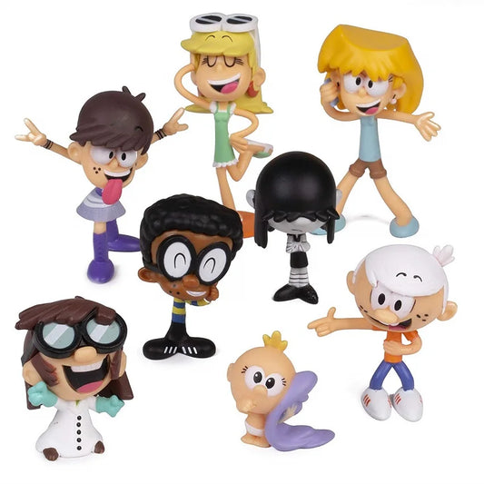 Figuras de acción de The Loud House, 8 piezas/juego, 5-8 cm