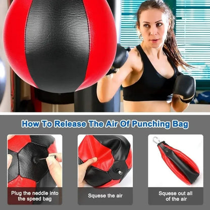 2024 New Boxing Speed Ball Pear Shape PU Speed Bag Boxing Punching Bag Swivel Speedball Exercise Fitness Training Ball