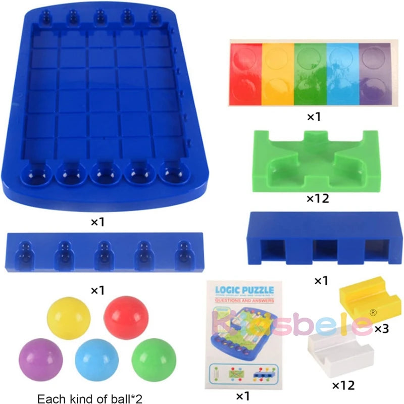 Logical Maze Ball Path Puzzle Bead Route Toys Adults Training Brain Educational Board Game For 3+ Ages Parent-Child Interaction