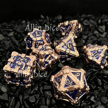 Dés de roulette rotatifs en métal Dragons Pendentif dés gyroscopiques du bout des doigts Dés RPG DND pour jeux de société Donjons et Dragons Dés TRPG