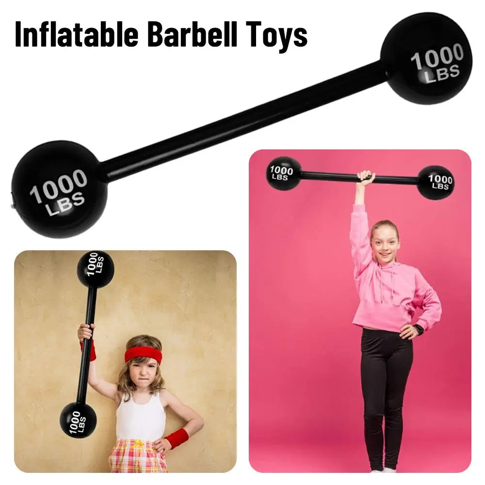 Decoration Parent-child iInteraction Fun Game Barbell Event Game Props Inflatable Barbell Simulation Gym Funny Toys