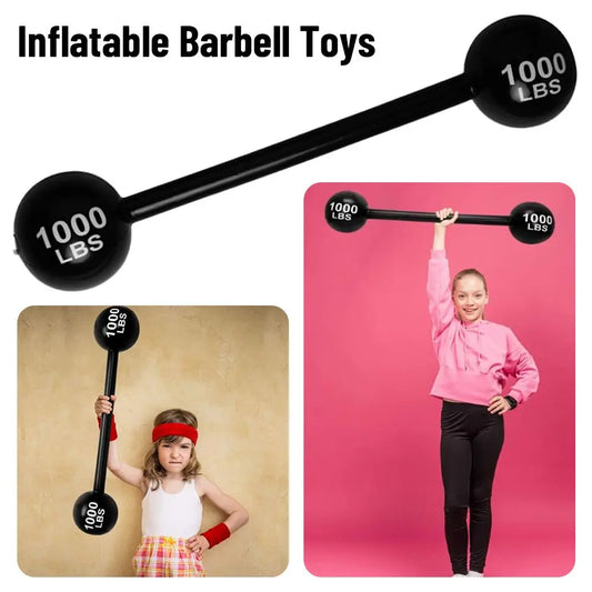 Decoration Parent-child iInteraction Fun Game Barbell Event Game Props Inflatable Barbell Simulation Gym Funny Toys