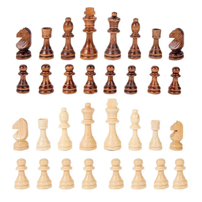 Wooden Chess Pieces 2.2/3/3.5 Inch King Figure Chess Game Pieces Tournament Wooden Finish Chess Figure Backgammon Pieces