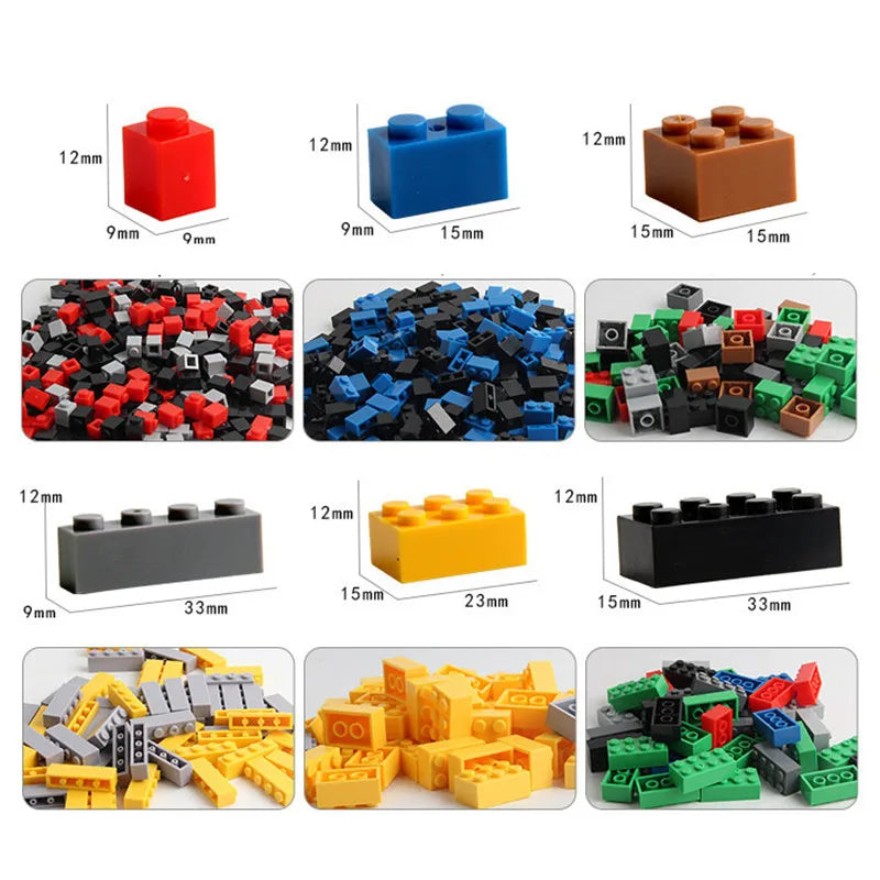 Ensemble de 1000 blocs de construction créatifs à faire soi-même, blocs de construction classiques urbains, cadeau d'anniversaire assemblé, jouets éducatifs pour enfants