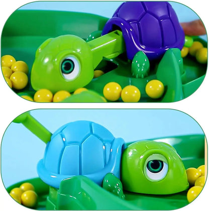 Fun Turtle Eat Beans Board Game Dexterity Hungry Turtle Pre-school Game Early Educational Toys for 2 To 4 Players