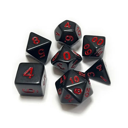 Lote de 7 dados de acrílico nuevos para juegos de mesa DND y COC, serie de colores sólidos, poliedro, D4, D6, D8, D10, D%, D12, D20